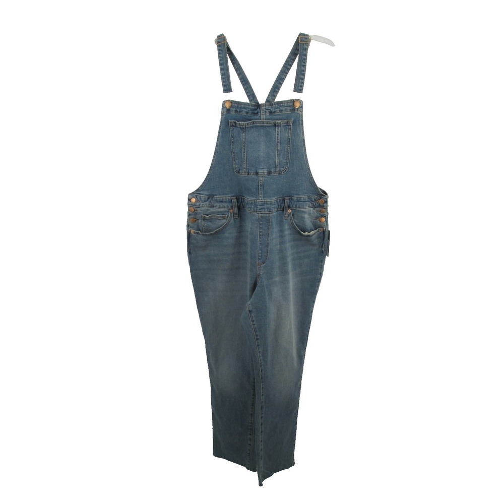 Universal Thread Women Blue Denim Overalls Straight Leg Size 16R Utility Garden